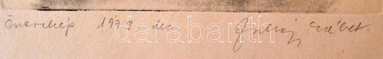 Juhász Erzsébet (1954-): Önarckép (1979), rézkarc, jelzett, papír, 20x15cm