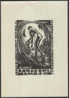 Nagy Lázár László (1935-): Erotikus ex libris (3db)  fametszet, papír, jelzett a dúcon, 8×6 cm