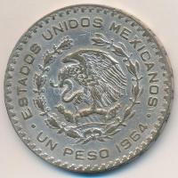 Mexikó 1964. 1P Ag "Függetlenség és Szabadság" T:2,2-
Mexico 1964. 1 Peso Ag "Indepe...