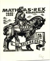 Fery Antal (1908-1944): 11 db  Ex libris. Fametszet, klisé, linó,  papír, jelzettek a metszeten, 4×2...