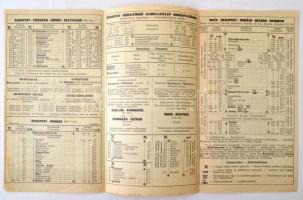 1930 Az MFTR személyhajójáratainak menetrendje. Kihajtható 3 részes