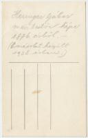 1938 Magyar királyi testőr képe 1876-ból, a másolat 1938-ban készült, fotólap, hátoldalon feliratozv...