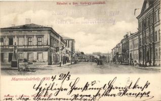 Marosvásárhely, Targu Mures; Szent György utca, kiadja Petróczy G. / street