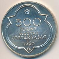 1990. 500Ft Ag "Mátyás Király - Buda" T:BU Adamo EM114