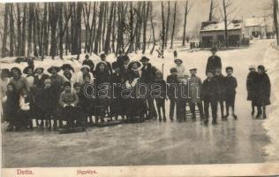 Detta, Jégpálya, kiadja Ballon József / ice rink (EK)