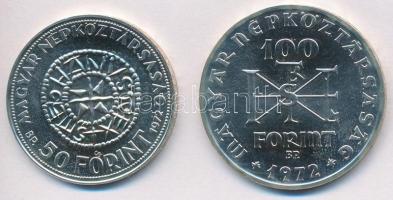 1972. 50Ft Ag + 100Ft Ag "Szent István" pár T:BU