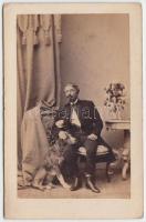 Somssich József(1812-1894) cs. és k. kamarás, főrendiház tagja, keméynhátú fotó, 10x7 cm