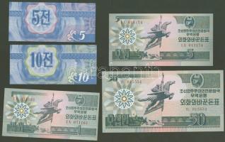 Észak-Korea 1988. "Socialist visitor" teljes sor 8klf bankjegy + 1988. "Kapitalist vi...