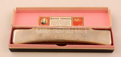 "Unsere Lieblinge" M. Hohner szájharmonika, saját dobozában, 18×3,5×2 cm