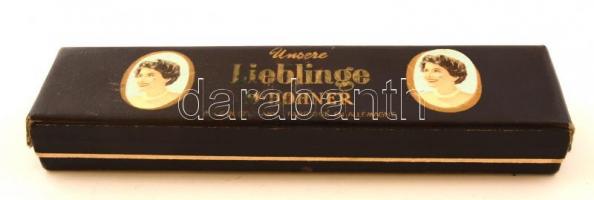 "Unsere Lieblinge" M. Hohner szájharmonika, saját dobozában, 18×3,5×2 cm