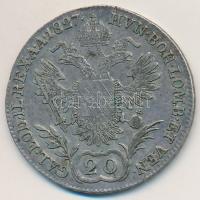 Ausztria 1827A 20kr Ag "I. Ferenc" (6,56g) T:2-,3 patina, juszt.
Austria 1827A 20 Kreuzer...