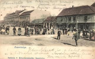 Zsombolya, Jimbolia; Utca részlet, kiadja Perlstein F. / street (r)