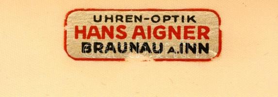 Dekoratív aranyozott karkötő, jelzett, díszdobozban, h: 21 cm