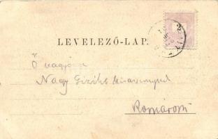 1899 Óváralja, Óvár, Stary hrad; Sztrecsnói hegyiszoros, várrom, kiadja Moskóczi Ferencné / gorge, c...