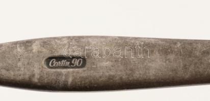 12 db ezüstözött süteményes villa és kanál (6-6 db), h: 14,5 cm