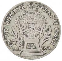 1765BO/SK-PD 20kr Ag "Lotharingiai Ferenc" (6,50g) T:2,2- patina 
Huszár: 1799.; Unger II...