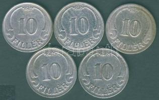 10f 1926,1938 T:3 1927,1935,1936 T:2/3 összesen 5klf