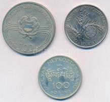 1984. 100Ft alpakka "Kőrösi Csoma Sándor" +  1982. 100Ft Cu-Ni "Labdarúgó Világbajnok...