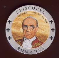 Vatikán "XI.Pius" modern multicolor színes/Ff emlékérem T:PP