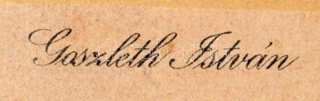 1899 Katonatiszt lovon, nagyméretű kép. Goszleth műterméből. / Hungarian soldier large image  40x33 ...