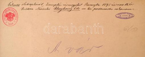 1912 Az Ungvári vár házakkal. Nagyméretű keményhátú fotó kartonon / Ungvar castle large photo. Photo...