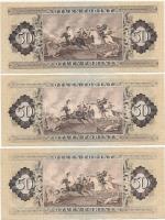 1980. 50Ft (3x) mindháromnál hátlapi színhiány T:III