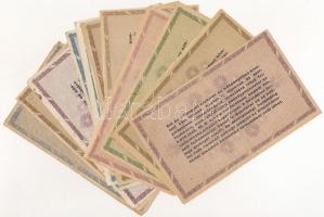 1946. 12db-os adópengő bankjegy tétel, közte fordított címeres is T:III,III-