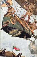 Military hot air balloon, humour, BKWI 368-2 s:  Fritz Schönpflug (EB)