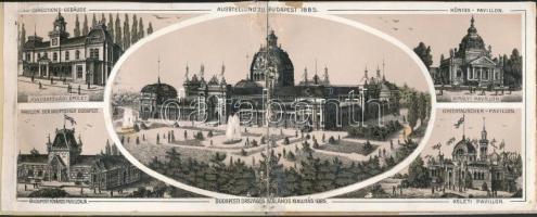 1885 Ő felsége Rudolf trónörökös védnöksége alatt álló országos kiállítás,budapesti  litho leporello...