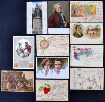 Motívum képeslap tétel sok jobb lappal, 166 db