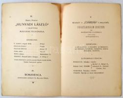1897 A Magyar Királyi Operaház Díszelőadásának műsorfüzete. A román király és királyné őfelségének B...