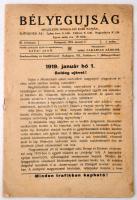 1919 A Bélyegújság c. újság január 1-i száma