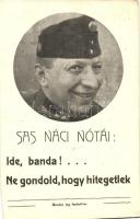 Sas náci nótái, Zenés levelezőlapok, kiadja Gerő Imre / music sheet, folding card (fa)