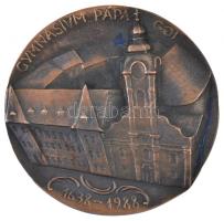 1988. "Pápai Gimnázium / Az Alma Mater 350 éves jubileumára" Br plakett (101mm) T:2