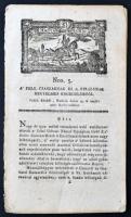 1806 Decsy Sámuel (1742-1816)-Pántzél Dániel (1759-1827): Magyar Kúrír Nro. 5. Bécs, 1806, 69-84 p.