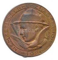 Sződy Szilárd (1878-1939) 1926. Nemzeti Cserkésznagytábor Cu jelvény (28,5mm) T:2
