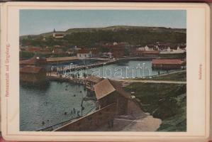 cca 1890 Nagyszeben és környéke 11 színezett fotót tartalmazó egészvászon kötésű füzet  Az Erdélyi K...