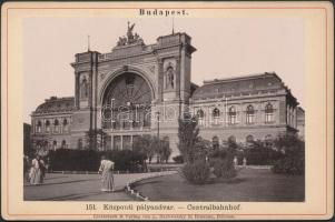 cca 1890 Budapest Keleti Pályaudvar keményhátú fotó 16x11 cm