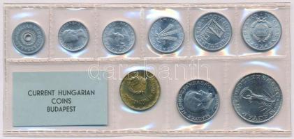 1976. 2f-10Ft 9db klf, érmés forgalmi sor fóliatokban T:1