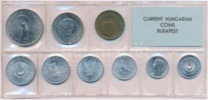 1971. 2f-10Ft 9db klf, érmés forgalmi sor fóliatokban T:1