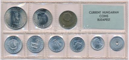 1975. 2f-10Ft 9db klf, érmés forgalmi sor fóliatokban T:1