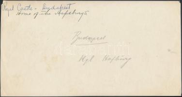 cca 1910 Budapest Királyi vár. Erdélyi Mór aláírt fotója. 26x13 cm