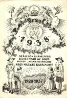 1938 Szent István év, cserkészek, irredenta propagandalap / Hungarian patriotic propaganda, scouts, irredenta s: Görög (EB)