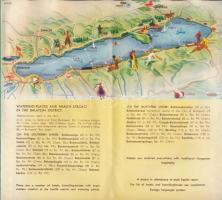 cca 1930 Balaton képes ismertető füzet angolul, térképpel / Picture tourist guide in English