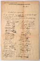 Vegyes papírrégiség: Ismeretlen színésznő dedikált fotója, két tablókép, 1848-as okmány facsimile má...