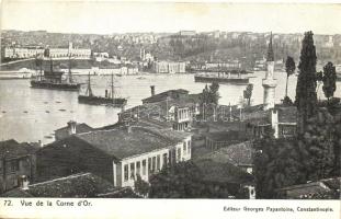 Constantinople, Istanbul; Vue de la Corne d'Or, Editeur Georges Papantoine / View of the Golden Horn