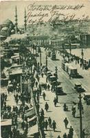 Constantinople, Vue prise du Pont de Galata / bridge trams (EK)