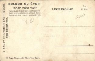Nagyberezna, Velikij Bereznij; vasútállomás, Pro Patria 1914, héber újévi köszöntés hátoldalon / rai...