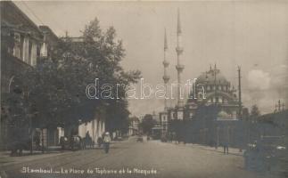 Constantinople, Istanbul; La Place de Tophane et la Mosquée / street, armory, mosque, photo (Rb)