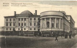 Moscow, Moskau; LUniversité Impériale / university, tram (EB)